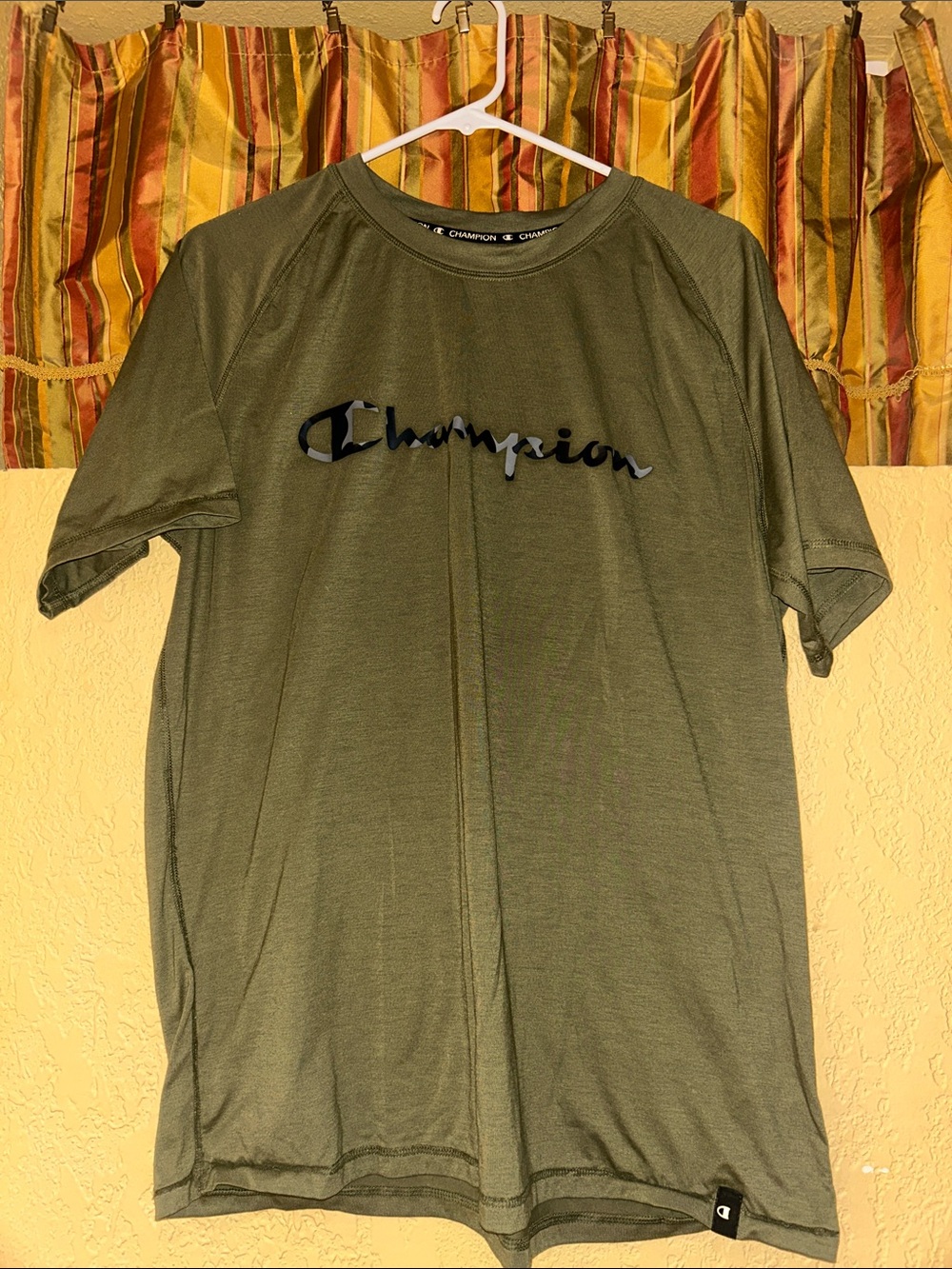 Champion Olive Green Short-Sleeve Logo Tee